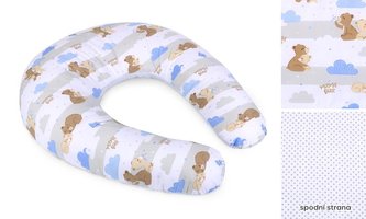 Povlak na kojicí polštář na zip - medvídci - po obvodu 180 cm