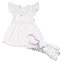 Kojenecké letní bavlněné šatičky s čelenkou New Baby Happy Flower šedé - velikost 56 (0-3m)