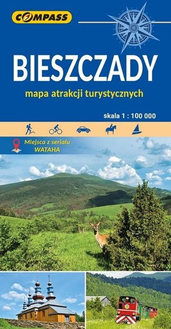 Mapa atrakcji tur. - Bieszczady 1:100 000