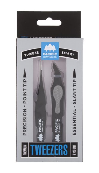 Pacific Shaving Co. Tweeze Smart pinzeta se šikmým hrotem 1 ks + pinzeta se špičatým hrotem 1 ks