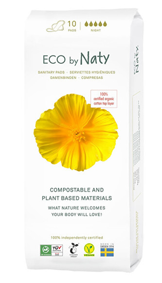 Eco by Naty Dámské vložky ECO by Naty  - noční (10 ks)