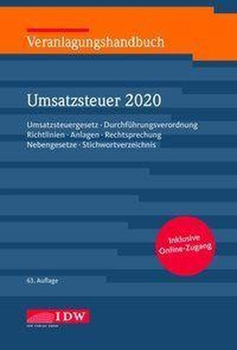 Veranlagungshandb. Umsatzsteuer 2020