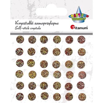 Kryształki samoprzylepne niebiesko-złote mix 35szt