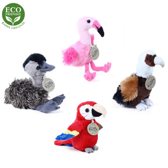 Plyšoví pták exotický  15 cm ECO-FRIENDLY