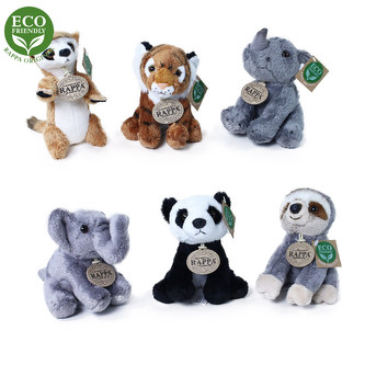 Plyšové zvieratá exotické sediace 13 - 15 cm ECO-FRIENDLY