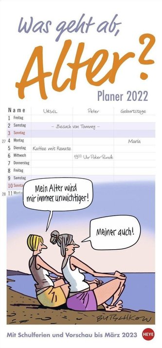 Was geht ab, Alter?  - Planer für zwei Kalender 2022