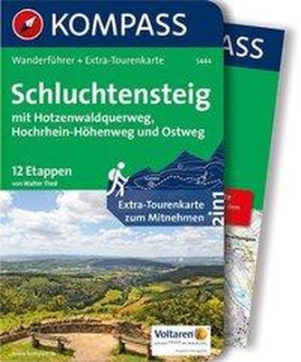 KOMPASS Wanderführer Schluchtensteig, mit Hotzenwaldquerweg, Hochrhein-Höhenweg und Ostweg 1:50.000