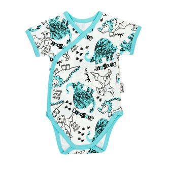 Kojenecké bavlněné body s bočním zapínáním Nicol Dinosaur - velikost 62 (3-6m)