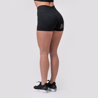 Dámské šortky Intense Gold Print Black - NEBBIA - Velikost M