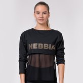 Sportovní Top Intense Mesh Black - NEBBIA - Velikost XS