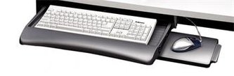 Držák Fellowes na klávesnici a myš zasunovací pod stůl, výškově nastavitelný