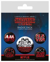 Placky Stranger Things: Characters set 5 kusov (2,5 cm|3,8 cm)