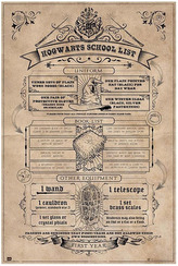 Plakát Harry Potter: Hogwarts School List (61 x 91,5 cm 150g)
