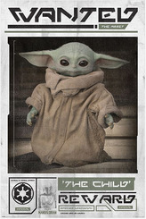 Plakát Star Wars|Hvězdné Války TV seriál The Mandalorian: Wanted The Child - mladý Yoda (61 x 91,5 cm)
