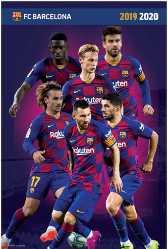 Plakát FC Barcelona: Grupo 2019|2020 (61 x 91,5 cm)