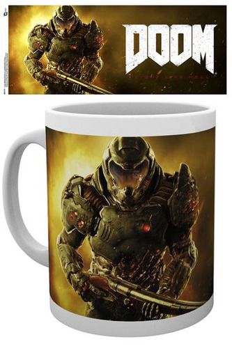 Keramický hrnek Doom: Marine (objem 300 ml) bílý