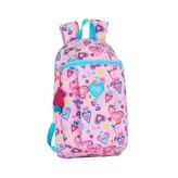 Jednoduchý batoh Vicky Martin Berrocal: vzor 12036 (objem 8,5 litrů|22 x 39 x 10 cm) růžový polyester