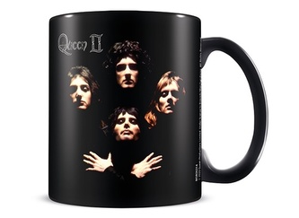 Keramický hrnček Queen: Queen II (objem 315 ml) čierny