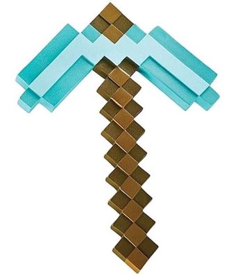 Plastová replika krompáča Minecraft: Diamond Pickaxe (40 x 29 x 2 cm) plast