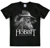 Pánske tričko Hobbit: Gandalf (L) čierne bavlna