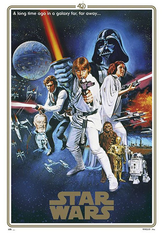 Plakát Star Wars|Hvězdné války: One Sheet 40th Anniversary (61 x 91,5 cm) (61 x 91,5 cm)