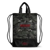 Batoh - pytlík gym Stranger Things: Huntig (35 x 48 cm) černý polyester