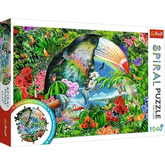 Puzzle 1040 Špirála Tropické zvieratká TREFL