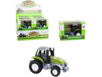 Traktor, spätný chod, kovový, 9 cm