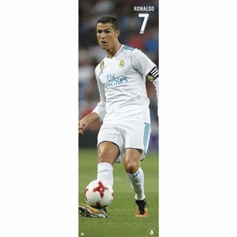 Plakát na dveře Real Madrid Fc : Cristiano Ronaldo 2017-2018 (53 x 158 cm) 150 g