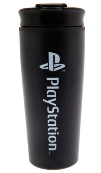 Nerezový cestovní hrnek Playstation: Onyx (objem 450 ml) černý