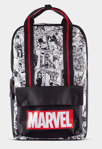 Multifukční batoh Marvel: AOP (objem 15,5 litrů, 40 x 30 x 13 cm) černá polyester