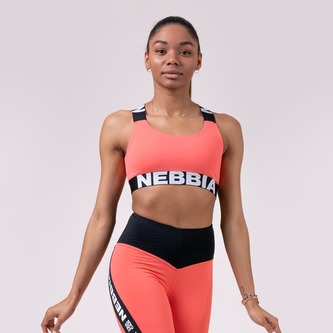 Sportovní podprsenka Power Your Hero Peach - NEBBIA - Velikost L