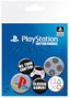 Placka Playstation: Set 6 placek (průměr 2,5 cm|3,2 cm)