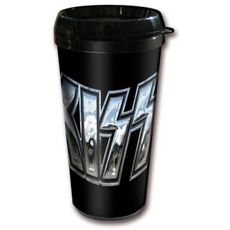 Cestovní termo hrnek Kiss: Chrome Logo (objem 400 ml)