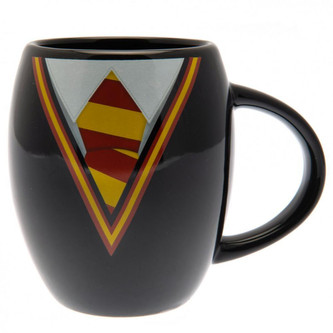 Černý keramický oválný hrnek Harry Potter: Gryffindor Uniform (objem 425 ml)