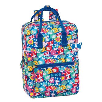 Multifunkční batoh Moos: Corgi vzor 12018 (objem 13 litrů|27 x 38 x 13 cm) multicolor polyester