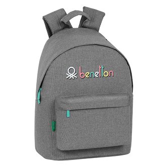 Batoh Benetton: Beautiful vzor 12028 (20 litrů|31 x 41 x 16 cm) šedý polyester