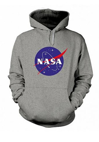 Pánská mikina NASA: Logo (2XL) šedá bavlna