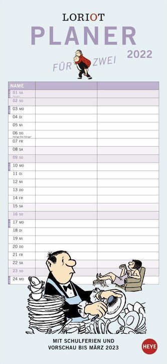 Loriot Planer für zwei - Kalender 2022