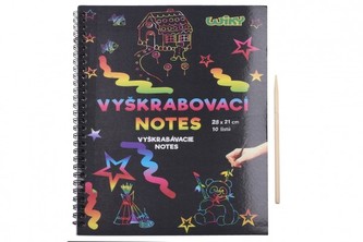 Škrabací/Vyškrabávací notes dúhový 10 listov v sáčku 28x21cm