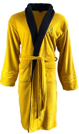Pánský fleece župan Star Trek: Mustard Kirk (univerzální) žlutý