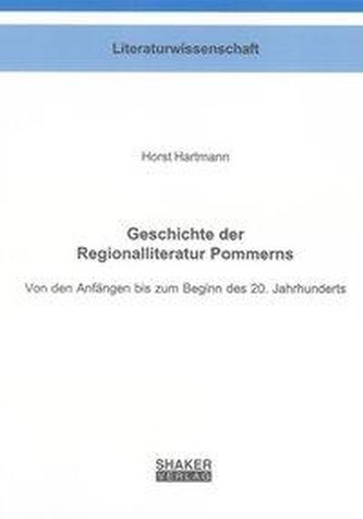 Geschichte der Regionalliteratur Pommerns