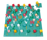 Janod Dřevěné kostky Kubix Abeceda Čísla 40 ks s puzzle