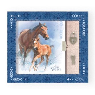 Zápisník se zámkem Wild horses