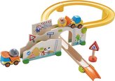 Haba Kullerbu dřevěná kuličková autodráha Na stavbě se 2 autíčky