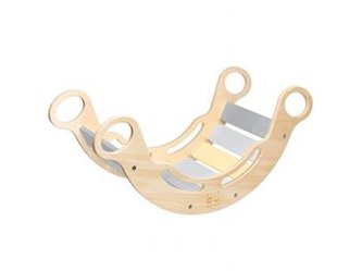 Houpačka Elis design Montessori duhová šedé desky 5v1 Houpačka Elis design Montessori duhová šedé desky 5v1