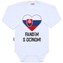 Body s potiskem New Baby Fandím s ocinom bílé - velikost 56 (0-3m)