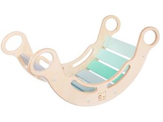 Houpačka Elis design Montessori duhová, 5v1 pro kluky - tyrkysová Houpačka Elis design Montessori duhová, 5v1 pro kluky - tyrkysová
