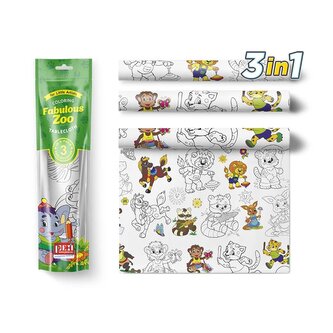 PEXI Maľovacie obrusy 3v1 - Senzačný ZOO (Fabulous ZOO)