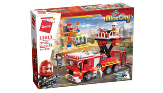 Qman Mine City Fire Line 12013 Cisternová automobilová striekačka s plošinou